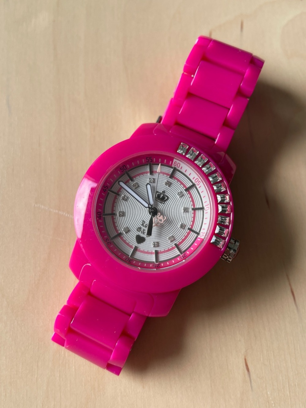 Juicy Couture - BFF watch - Hot Pink Rhinestone Accent Women’s Watch
